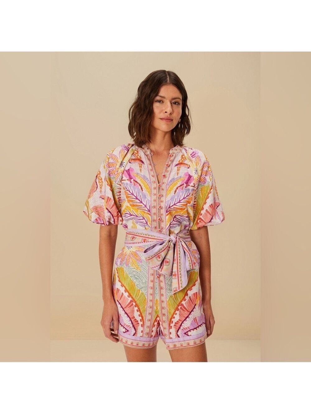 Farm Rio Pearl Jungle Dots Romper